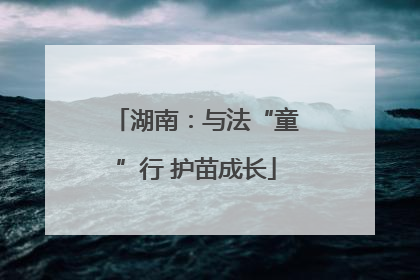 湖南：与法“童”行 护苗成长