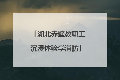 湖北赤壁教职工沉浸体验学消防