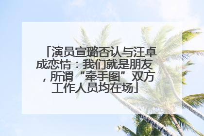 演员宣璐否认与汪卓成恋情：我们就是朋友，所谓“牵手图”双方工作人员均在场