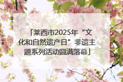 莱西市2025年“文化和自然遗产日”非遗主题系列活动圆满落幕