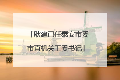 耿建已任泰安市委市直机关工委书记