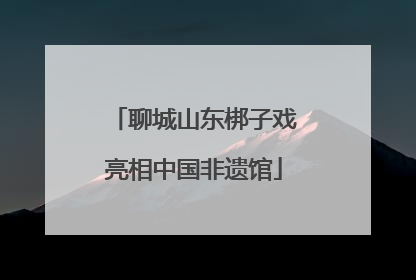 聊城山东梆子戏亮相中国非遗馆