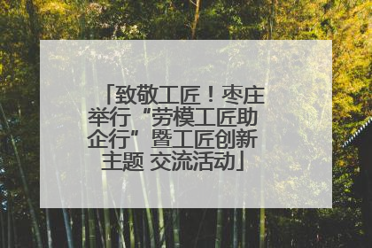 致敬工匠！枣庄举行“劳模工匠助企行”暨工匠创新主题 交流活动