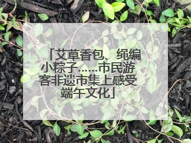 艾草香包、绳编小粽子……市民游客非遗市集上感受端午文化