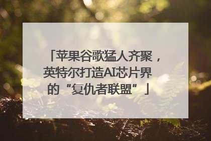 苹果谷歌猛人齐聚，英特尔打造AI芯片界的“复仇者联盟”
