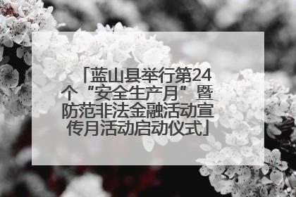 蓝山县举行第24个“安全生产月”暨防范非法金融活动宣传月活动启动仪式
