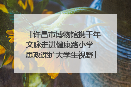 许昌市博物馆携千年文脉走进健康路小学 思政课扩大学生视野