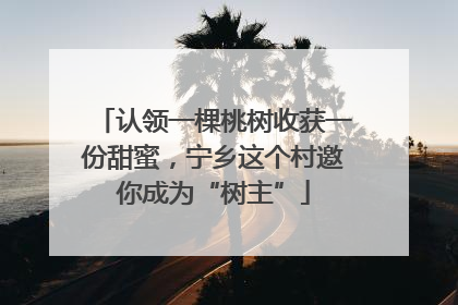 认领一棵桃树收获一份甜蜜，宁乡这个村邀你成为“树主”