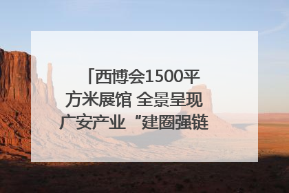 西博会1500平方米展馆 全景呈现广安产业“建圈强链”｜西博视界