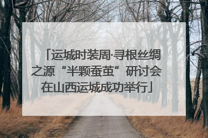 运城时装周·寻根丝绸之源“半颗蚕茧”研讨会在山西运城成功举行