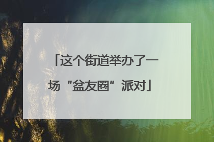 这个街道举办了一场“盆友圈”派对