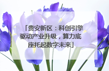 贵安新区：科创引擎驱动产业升级，算力底座托起数字未来