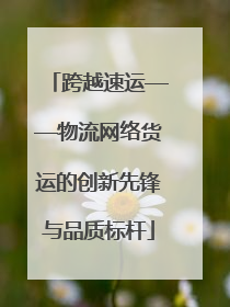 跨越速运——物流网络货运的创新先锋与品质标杆