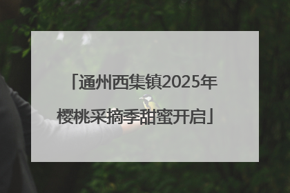 通州西集镇2025年樱桃采摘季甜蜜开启