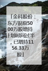 金科股份：东方银原5000万股增持计划时间过半，已增持1156.33万股