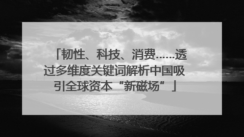韧性、科技、消费……透过多维度关键词解析中国吸引全球资本“新磁场”