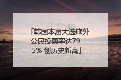 韩国本届大选旅外公民投票率达79.5% 创历史新高
