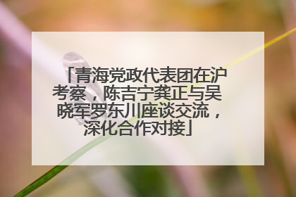 青海党政代表团在沪考察，陈吉宁龚正与吴晓军罗东川座谈交流，深化合作对接