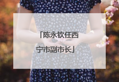 陈永钦任西宁市副市长
