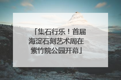 集石行乐！首届海淀石刻艺术周在紫竹院公园开幕