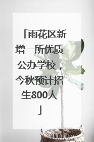 雨花区新增一所优质公办学校，今秋预计招生800人