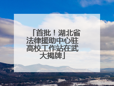首批！湖北省法律援助中心驻高校工作站在武大揭牌