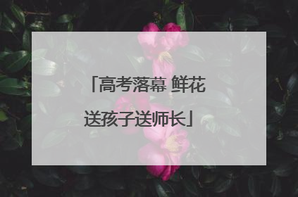 高考落幕 鲜花送孩子送师长