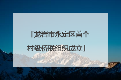 龙岩市永定区首个村级侨联组织成立