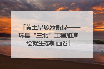黄土旱塬添新绿——环县“三北”工程加速绘就生态新画卷