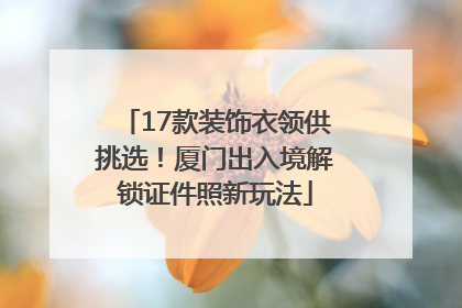 17款装饰衣领供挑选！厦门出入境解锁证件照新玩法