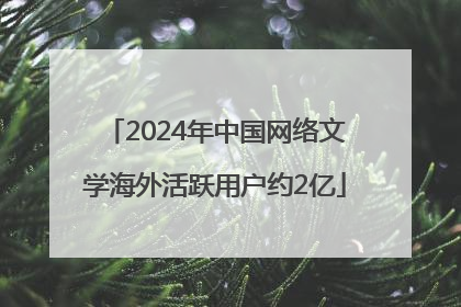 2024年中国网络文学海外活跃用户约2亿