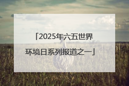 2025年六五世界环境日系列报道之一