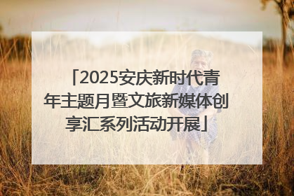 2025安庆新时代青年主题月暨文旅新媒体创享汇系列活动开展