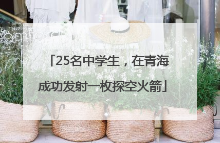 25名中学生，在青海成功发射一枚探空火箭
