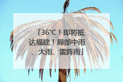 36℃！即将抵达福建！局部中雨、大雨、雷阵雨