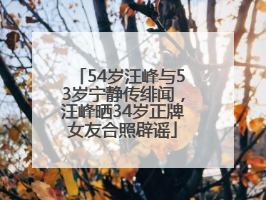 54岁汪峰与53岁宁静传绯闻，汪峰晒34岁正牌女友合照辟谣