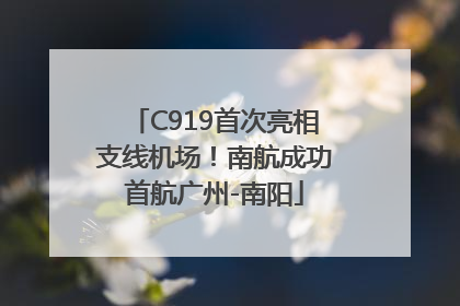 C919首次亮相支线机场！南航成功首航广州-南阳